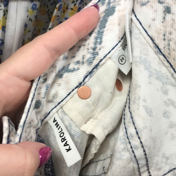 Grlfriend Karolina snake print button fly jeans - Picture 5 of 7